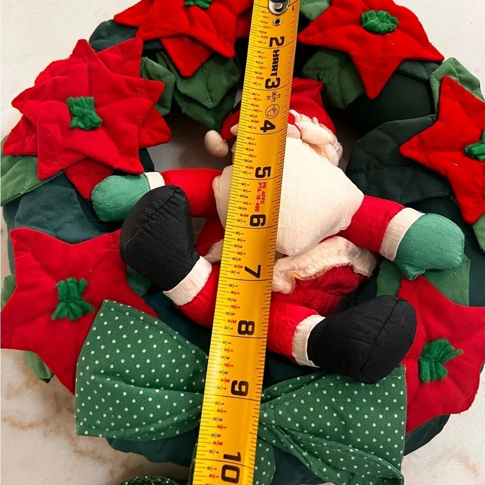 Vintage 1993 Talking/Singing Santa Claus Parachute Cloth Poinsettia Works